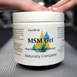 MSM Gel with Glucosamine, Bromelain, and Chondroitin - Soy-Free, Non-GMO, Plant-Based, Made in the USA in use.