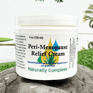 Peri-Menopause Relief Cream 4 oz. Jar, Soy-Free, Non-GMO, Plant-Based, Natural Solution for Menopause Symptoms, USA Made.