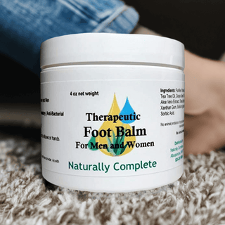 Therapeutic Foot Balm Jar for Men and Women, 4 oz, Soy-Free, Non-GMO, Plant-Based, made in USA, hydrates cracked heels and calluses.