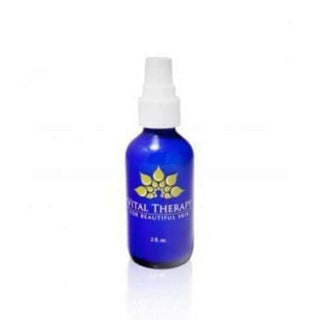 Blue 2 oz bottle of antioxidant moisturizer, soy-free and non-GMO, for dry or damaged skin by Vital Therapy.