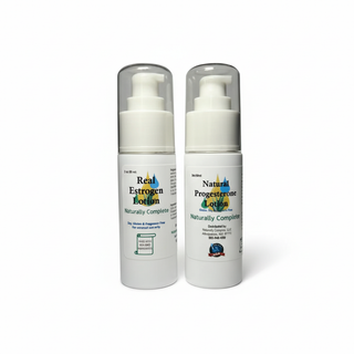 Estro Pack Progesterone and Estriol Cream Set - Non-GMO, Unscented, Made in USA